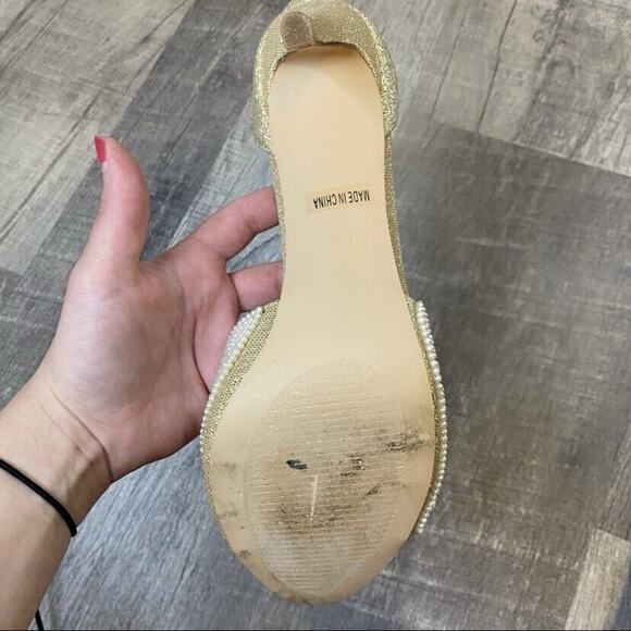 De Blossom Collection Isabella Pearl Heels Size 10 - Picture 11 of 12